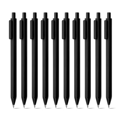 Kaco PURE Gel Pens Black Ink 0.7mm Medium Point 10 Pieces Set Quick Drying - color: 0.7mm 10 PCS Black