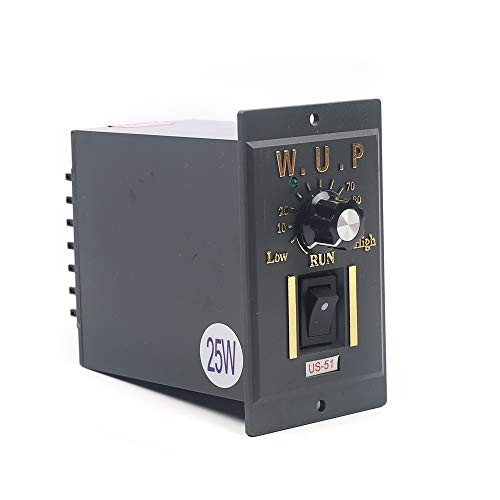 0-135RPM 25W 10K High Torque Variable Speed AC Gear Motor with Controller - color: 25W 10K