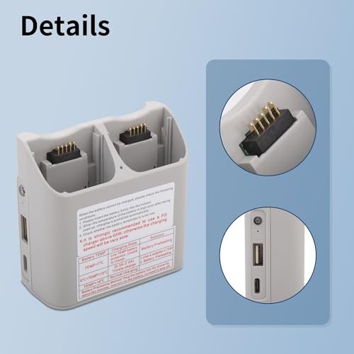 Two-Way Charger with 45W Storage Charger Compatible for DJI Neo Battery
