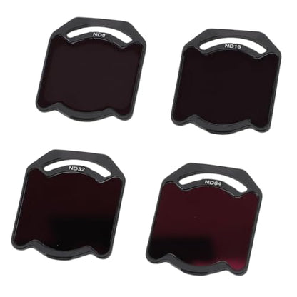 ND Filter Set， Multi Coated Optical GlassAviation Grade Aluminum Frame 4-Pack with ND8 ND16 ND32 ND64 Filters for O4 Air Unit Pro