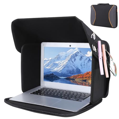 Laptop Sun Shade Laptop Sun Glare Shield Privacy Screen Hood 12-14'' - size: 12-14in