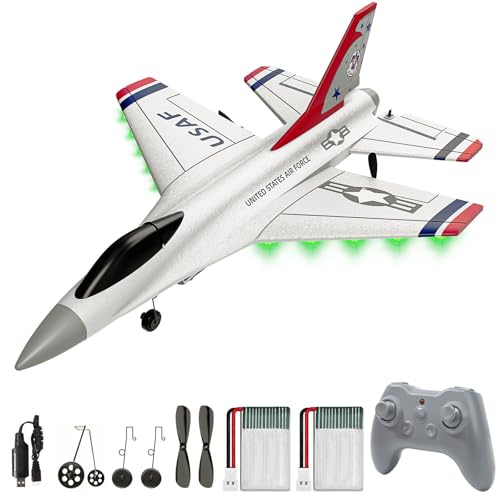 DEERC F16 Thunderbirds RC Plane,3CH Remote Control Airplane Fighter Toys - style: F16 RC Plane