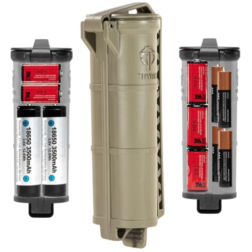 Thyrm CellVault XL Waterproof Battery Storage Case: AA, AAA, CR123, 18650 - color: Flat Dark Earth