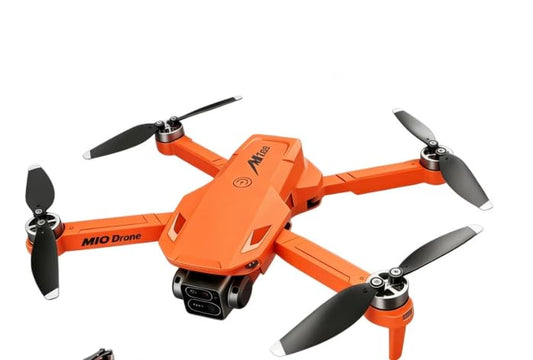 Drone with 4K HD Dual Camera for Adults Kids, RC Quadcopter with 2 Modular 1800mAh Batteries for 30 Mins Long Flight (orange) - color: orange