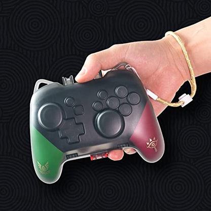 PERFECTSIGHT Switch Pro Controller Protective Case, Cute Cat Ear Hard Shell Joystick Protector Carrying Case, Heavy Duty Switch Accessory Protective Cover Travel Stroage Case - Black - color: Matte Black
