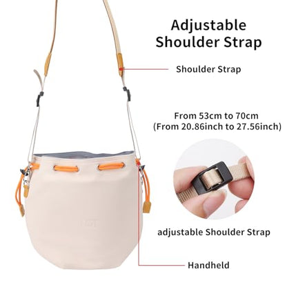 Drawstring Mini 4K 3 4 5 Pro Drone Camera PU Leather Crossbody Shoulder Bag - color: Olive Green