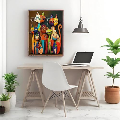 Shouruihua Square Diamond Art Kits, Cat Diamond Painting Kits for Adults - color: Animal (Funny Cat)