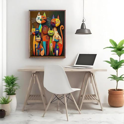 Shouruihua Square Diamond Art Kits, Cat Diamond Painting Kits for Adults - color: Animal (Funny Cat)