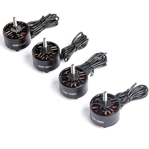 4320 350KV Brushless Motor for 13 Inch FPV Drone, CW Thread, High Torque Long Range Motor for Cinematic & Payload Drones, Compatible with 6S-12S, 19mm Mounting (4pcs)