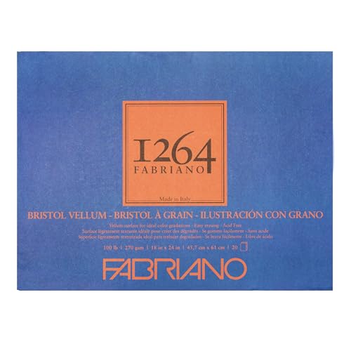 Fabriano 1264 Bristol Pad, Vellum, 18" x 24" - size: 18 x 24