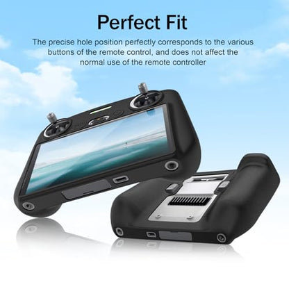 RC Protective Silicone Cover for DJI RC Drone Remote Controller, Anti-Glare Screen Shade & Shockproof Case Controller Accessories,Compatible with DJI Mavic 3/DJI Mavic 3 Cine/DJI Mini 3 Pro - color: Black, style: RC Remote Controller