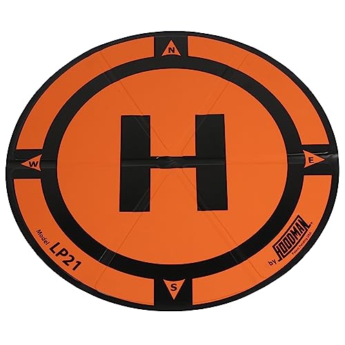 Hoodman Weighted Trifold UAV Drone Landing Pad LP21 fits Mini 4 Pro, mini 3 pro, mavic and spark. Durable, No Stakes Required, collapses to one sixth of deployed size - size: 1.9 Foot Tri-fold Pad