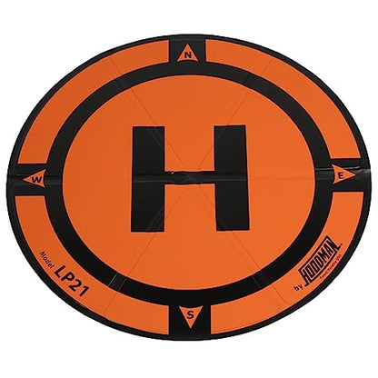 Hoodman Weighted Trifold UAV Drone Landing Pad LP21 fits Mini 4 Pro, mini 3 pro, mavic and spark. Durable, No Stakes Required, collapses to one sixth of deployed size - size: 1.9 Foot Tri-fold Pad