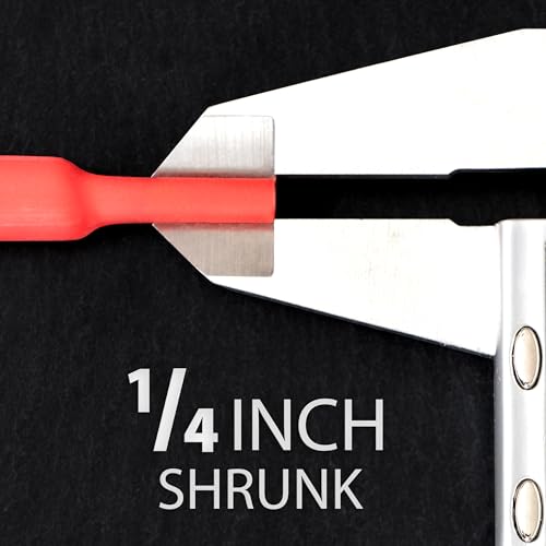 1/4" Red Heat Shrink Tubing, 50 pcs, 4" Long, High Voltage & Temperature Rating