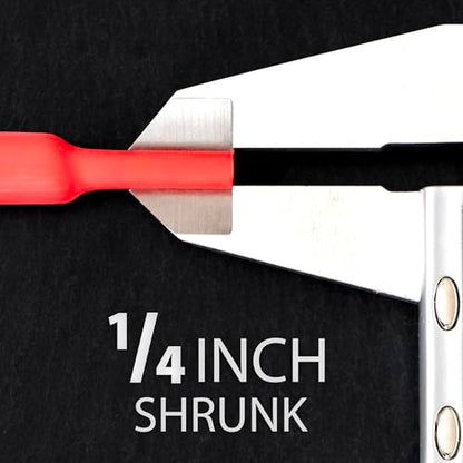 1/4" Red Heat Shrink Tubing, 50 pcs, 4" Long, High Voltage & Temperature Rating