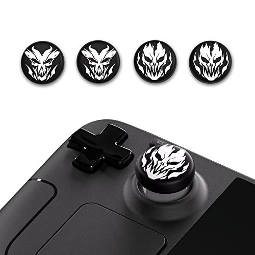 PlayVital Thumb Grip Caps for Steam Deck LCD, Silicone Thumbsticks Grips Joystick Caps for Steam Deck OLED - Fire Demons - color: Fire Demons