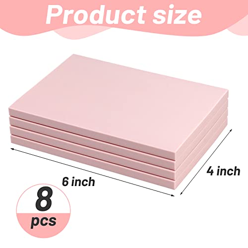 8 Pcs Pink Rubber Carving Linoleum Blocks for Stamp Crafts