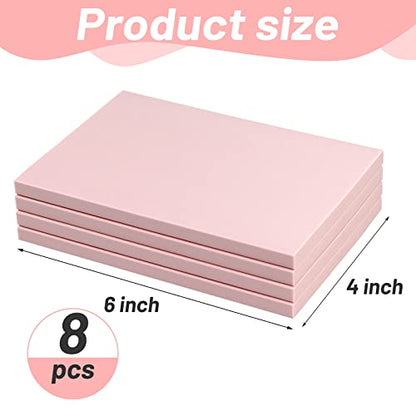 8 Pcs Pink Rubber Carving Linoleum Blocks for Stamp Crafts
