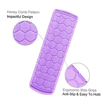 CaseBot Silicone Case for Alexa Voice Remote (2nd & 3rd Generation) - color: Purple Glow in the Dark