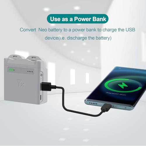 Parallel Two-Way Charger with Storage Charge for DJI Neo Battery,45W Rapid Charging Hub,Charge Two Batteries Drone Accessories