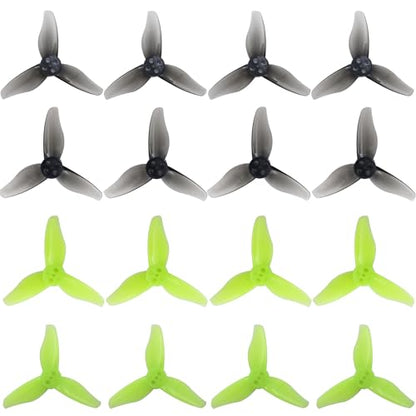 RC Propeller Gemfan 2023 2 Inch 3-Blade Propeller for RC FPV(Gray, Green) - color: Gray + Green