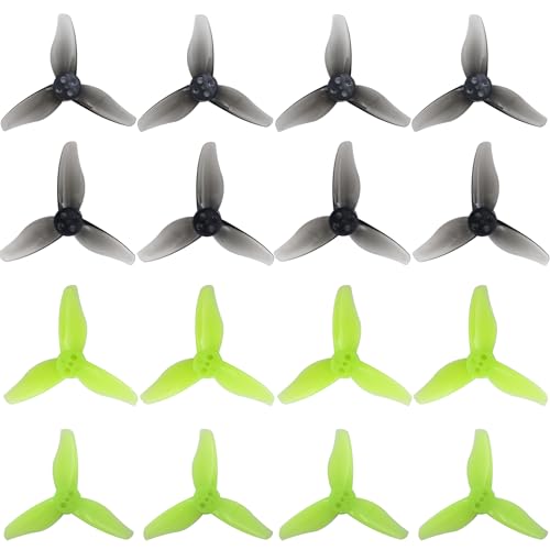 RC Propeller Gemfan 2023 2 Inch 3-Blade Propeller for RC FPV(Gray, Green) - color: Gray + Green