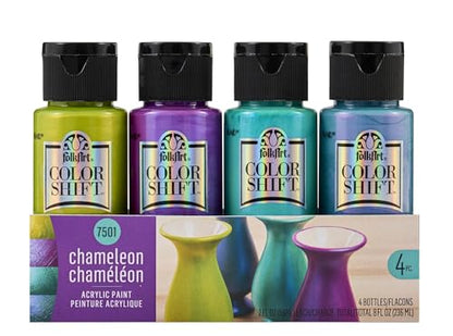 FolkArt , Multi-Surface 4 Bottle Acrylic Paint Set, 2oz, Color Shift Colors, 8 Fl Oz (Pack of 1)
