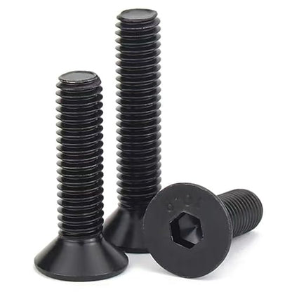 M2-0.4 x 7mm Flat Head Socket Cap Screws, 10.9 Grade Alloy Steel,DIN 7991,Allen Socket Drive, Black Oxide Finish, Machine Thread, Countersunk Bolts,Fully Thread Quantity 100 - size: M2-0.4 x 7mm（100 PCS）