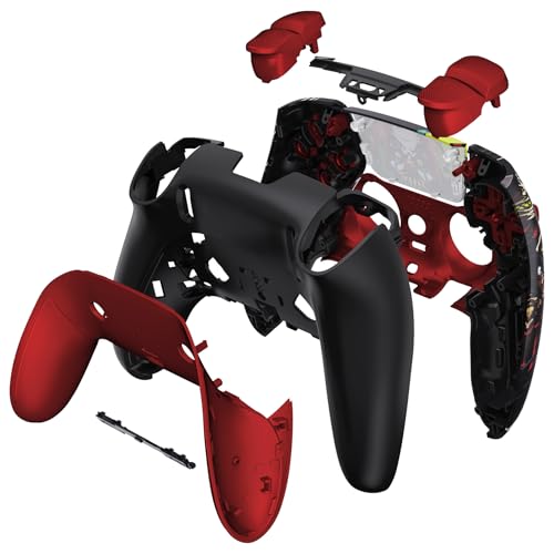 eXtremeRate Full Set Shell with Buttons Touchpad Cover Compatible with ps5 Edge Controller, Scary Party Replacement Decorative Trim Shell Front Back Plates Compatible with ps5 Edge Controller - color: Scary Party