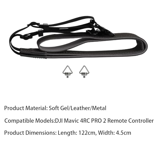 Remote Control Sunshade for DJI Mavic 4 RC Pro 2 Remote Control Silicone Case Sleeve/Controller Screen Protector & Adjustable PU Neck Strap & Standard Lanyard Screw Accessories - size: 11*33