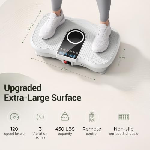 Vibration Plate Exercise Machine Vibrating Shaking Shaker Platform Board - color: Pure white