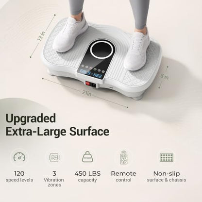 Vibration Plate Exercise Machine Vibrating Shaking Shaker Platform Board - color: Pure white