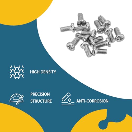 1000 Pcs Tiny Screws for Electronics, M1.6 M1.7 M2 M2.5 M3 Round Head Mini, Replacement Computer Screws, Small Machine Assortment Kit for Laptop Notebook Glasses Repair(1000)