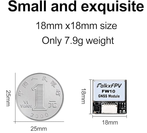 FW10 GPS Module with QMC5883L Compass, Upgraded 10th Generation Chip Dual Protocol Drone GPS, Fast Satellite Positioning for FPV Racing Drone Fixed-Wing
