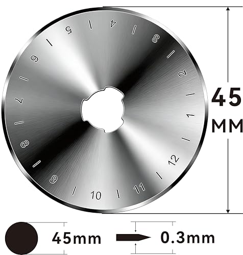 10 Pack 45mm Rotary Cutter Blades for Olfa Fiskars Replacement Blades SKS-7