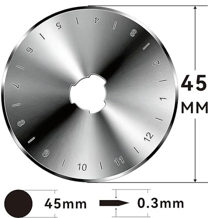 10 Pack 45mm Rotary Cutter Blades for Olfa Fiskars Replacement Blades SKS-7