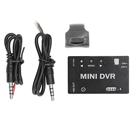Mini FPV DVR Module, FPV Recorder, Video Audio Recorder, NTSC PAL Switchable Built in Battery, Aluminum Alloy Shell, 53x33x9mm 32GB Support