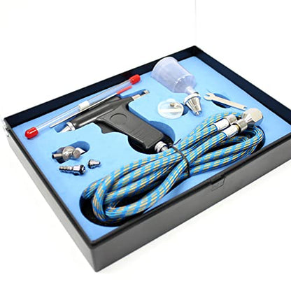 ARC-POWER Modern Dual Action Airbrush Kit Gravity Feed for Air Compressor Craft Paint Art