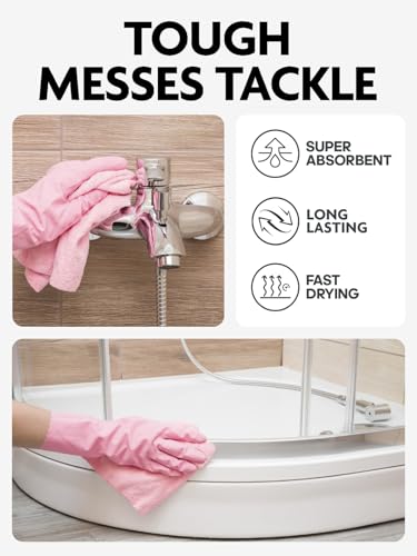 Fantasticlean Microfiber Cleaning Cloth Roll -75 Pack, 12" x 12" (Pink) - color: Pink, size: 75 pack