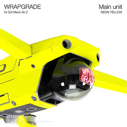 Wrapgrade Main Unit Skin Compatible with DJI Mavic Air 2 (NEON Yellow) - color: Neon Yellow