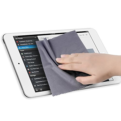 Wisdompro 4-Pack Microfiber Cleaning Cloth, 12x8.25''&13.5x8.63''-Blue/Grey - color: Blue, Grey