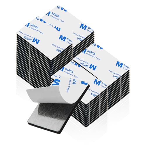 Double Sided Tape HeavyDuty,Double Sided Tape for Walls,48Pcs 2 Sided Sticky Waterproof Pads,1.96 * 1.18 Inch Super Strong Removable Double-Sided Foam, Mounting Black Hanging Tape for Home & Office - color: Pack of 48 Rectangles