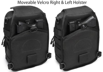 Tactical Sling Backpack Bag Pack for Men Military One Strap Shoulder Backpack Crossbody Bag With Holster 10 Liters - color: Red