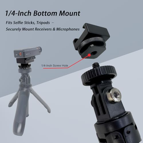 2pcs Cold Shoe Mount Adapter for DJI Rode Wireless Microphone Accessories