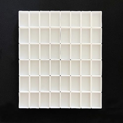 48Pcs Empty Watercolor Paint Pans – Full Pans, 3ml White Plastic Pans - style: 48Pcs Full Pans