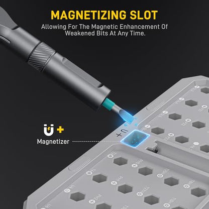 42 in 1 Magnetic Ratchet Screwdriver Set, T Handle Ratchet Screwdriver Kit - color: Light Grey, size: 42 PCS