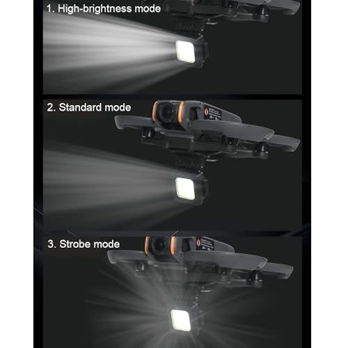 Rechargeable Night Flying Light for DJI AVATA 2, LED Navigation Light with 3-Mode& 180° Adjustment Night Flights Drone Protection Safety Flight