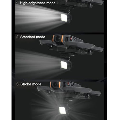 Rechargeable Night Flying Light for DJI AVATA 2, LED Navigation Light with 3-Mode& 180° Adjustment Night Flights Drone Protection Safety Flight