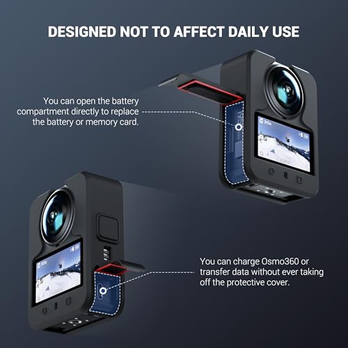 JJC Silicone Case for DJI Osmo 360 Only,Anti-Scratch Anti-Slip Dustproof