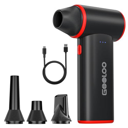 GOOLOO F3 Compressed Air Duster, 150000RPM Ultra-Power PC Air Duster - color: Black